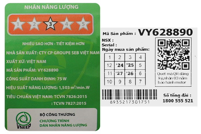 Quạt lửng Asia 5 cánh VY628890 75W - ảnh phụ 10