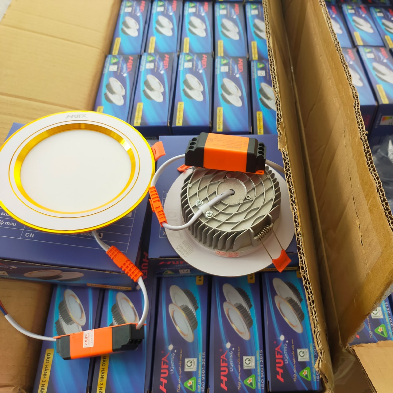 LED Âm Trần 9W Viền Vàng Mỏng - ảnh phụ 12