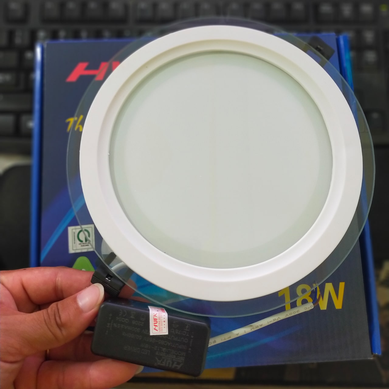 LED Âm Trần Kính 18w 3 Chế Độ HUFA - ảnh phụ 2