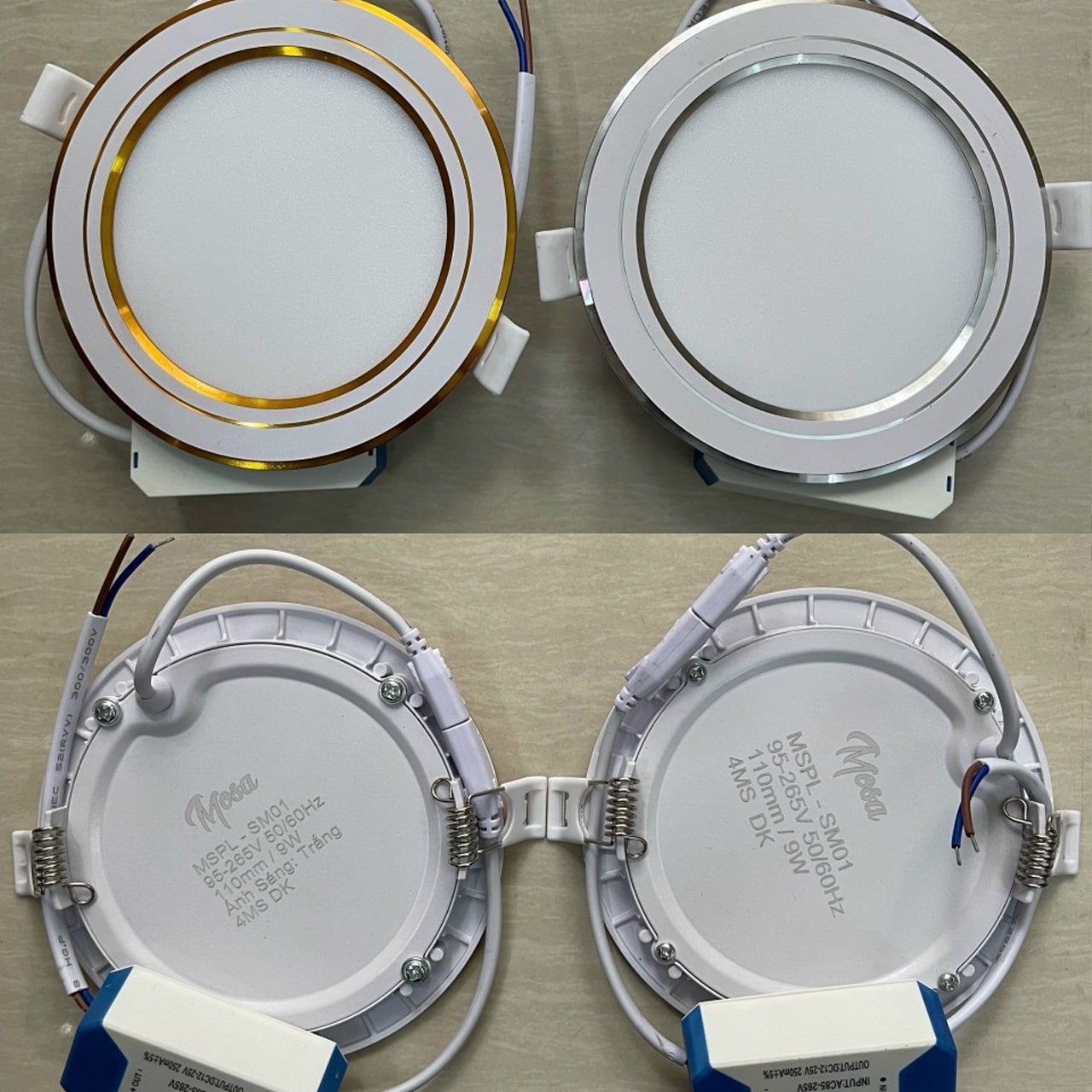 LED Âm Trần Viền Vàng Bạc 3 Chế Độ Sáng HUFA - ảnh phụ 7