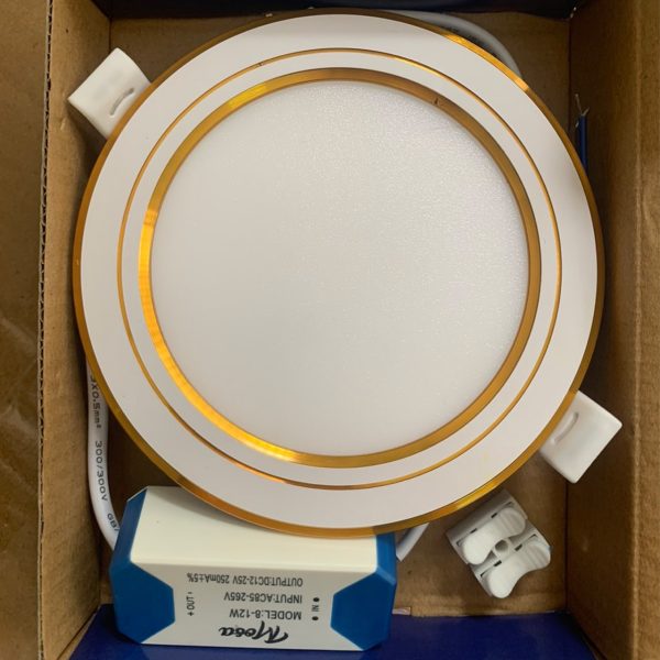 LED Âm Trần 9W Viền Vàng Mỏng