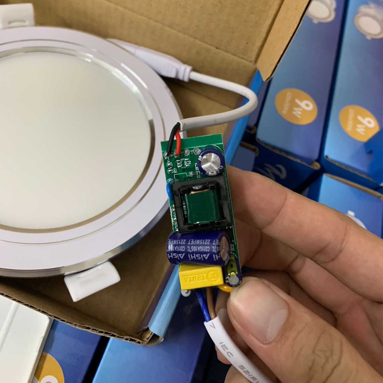 LED Âm Trần 9W Viền Bạc Mỏng - ảnh phụ 5