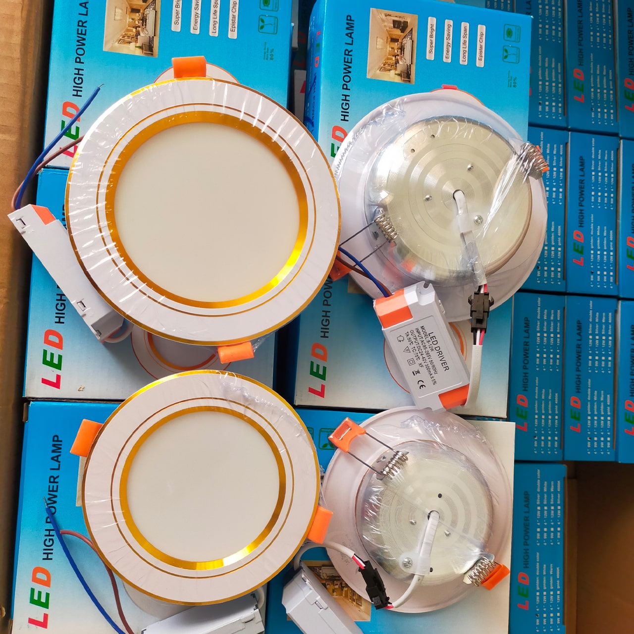 LED Âm Trần Viền Vàng Bạc 3 Chế Độ Sáng HUFA - ảnh phụ 12