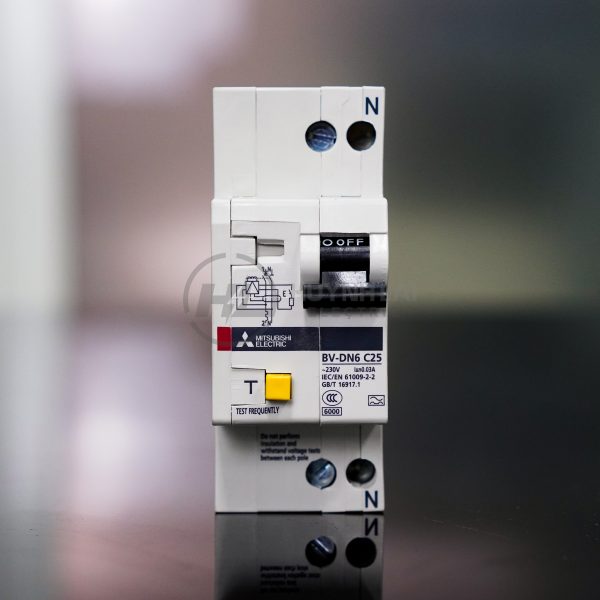 RCBO CB Chống Quá Tải và Chống Rò BV-DN6 1P+N MITSUBISHI