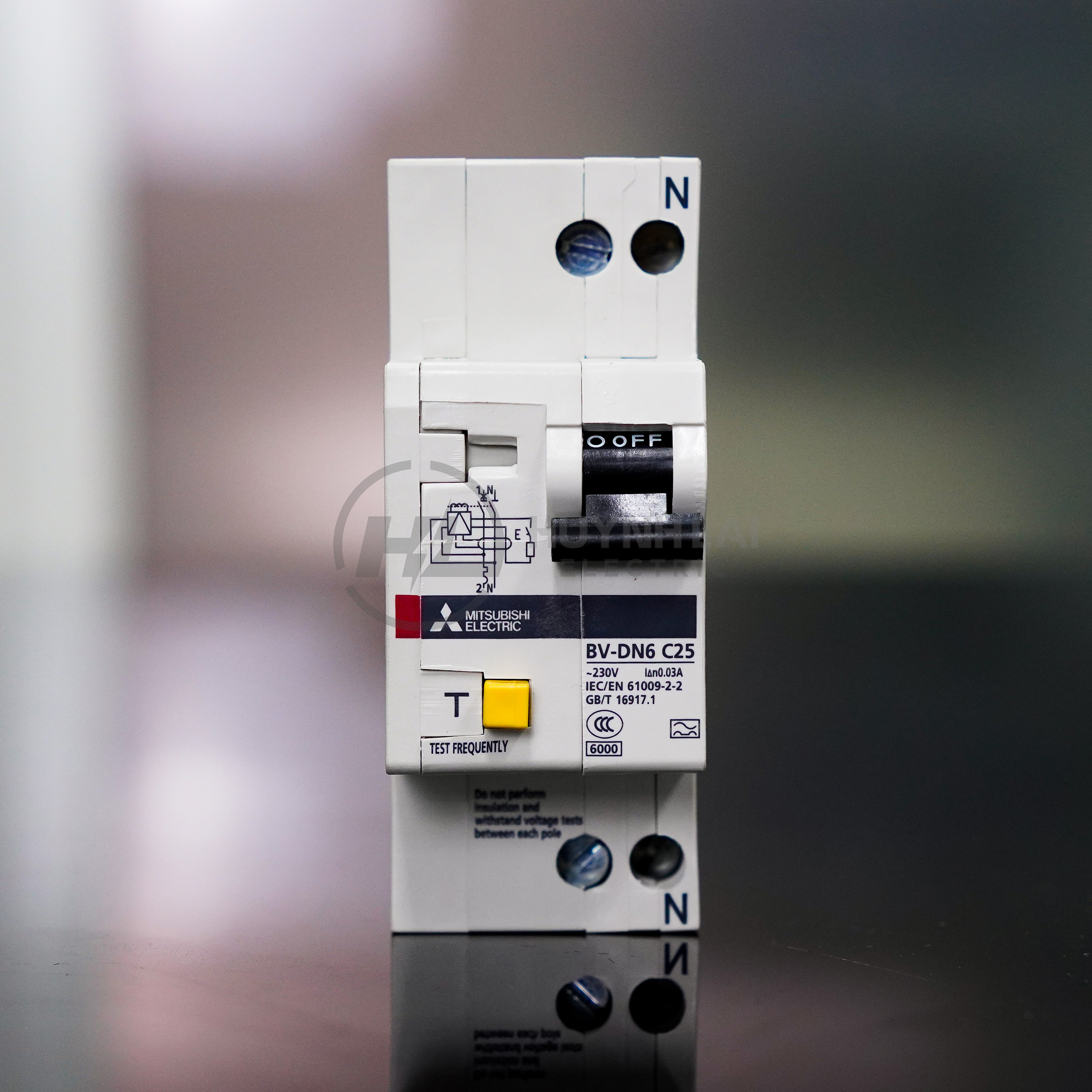 RCBO CB Chống Quá Tải và Chống Rò BV-DN6 1P+N MITSUBISHI