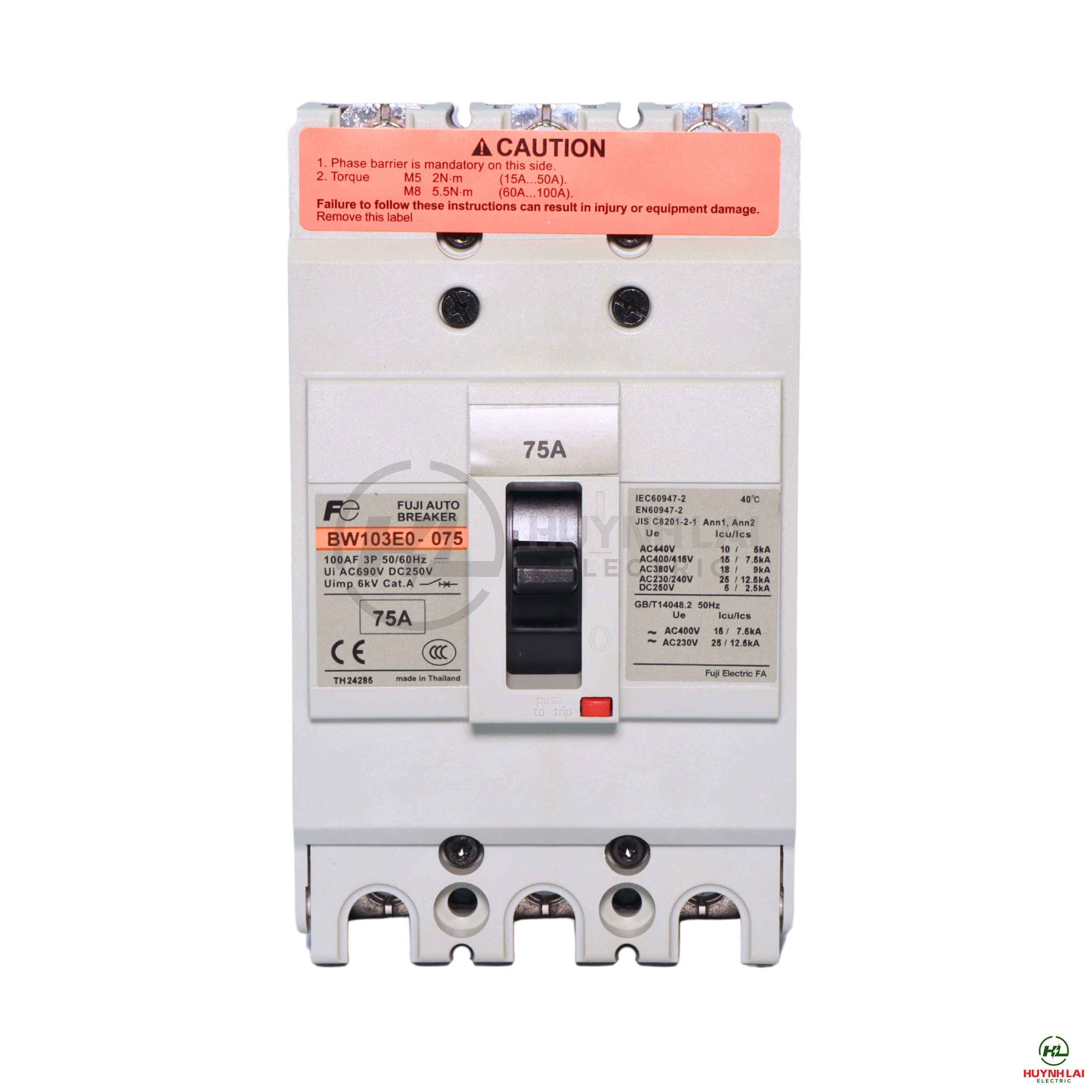 MCCB FUJI BW103E0 3P 75A