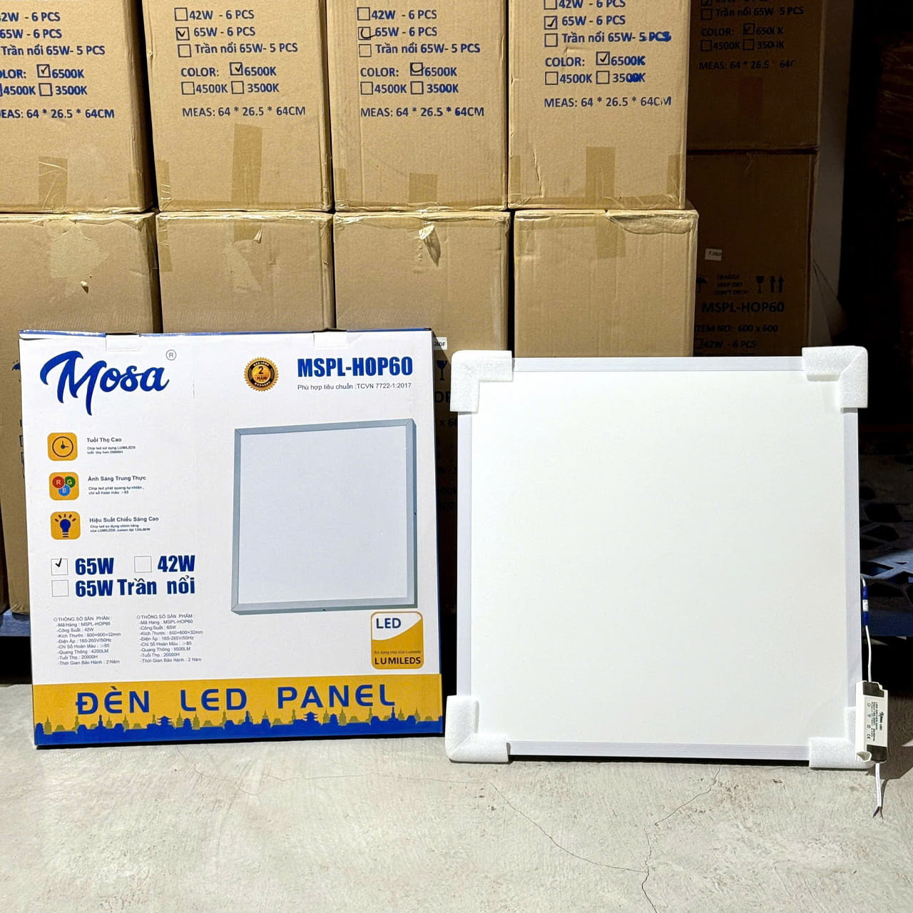 LED Panel 600×600 65w - ảnh phụ 2