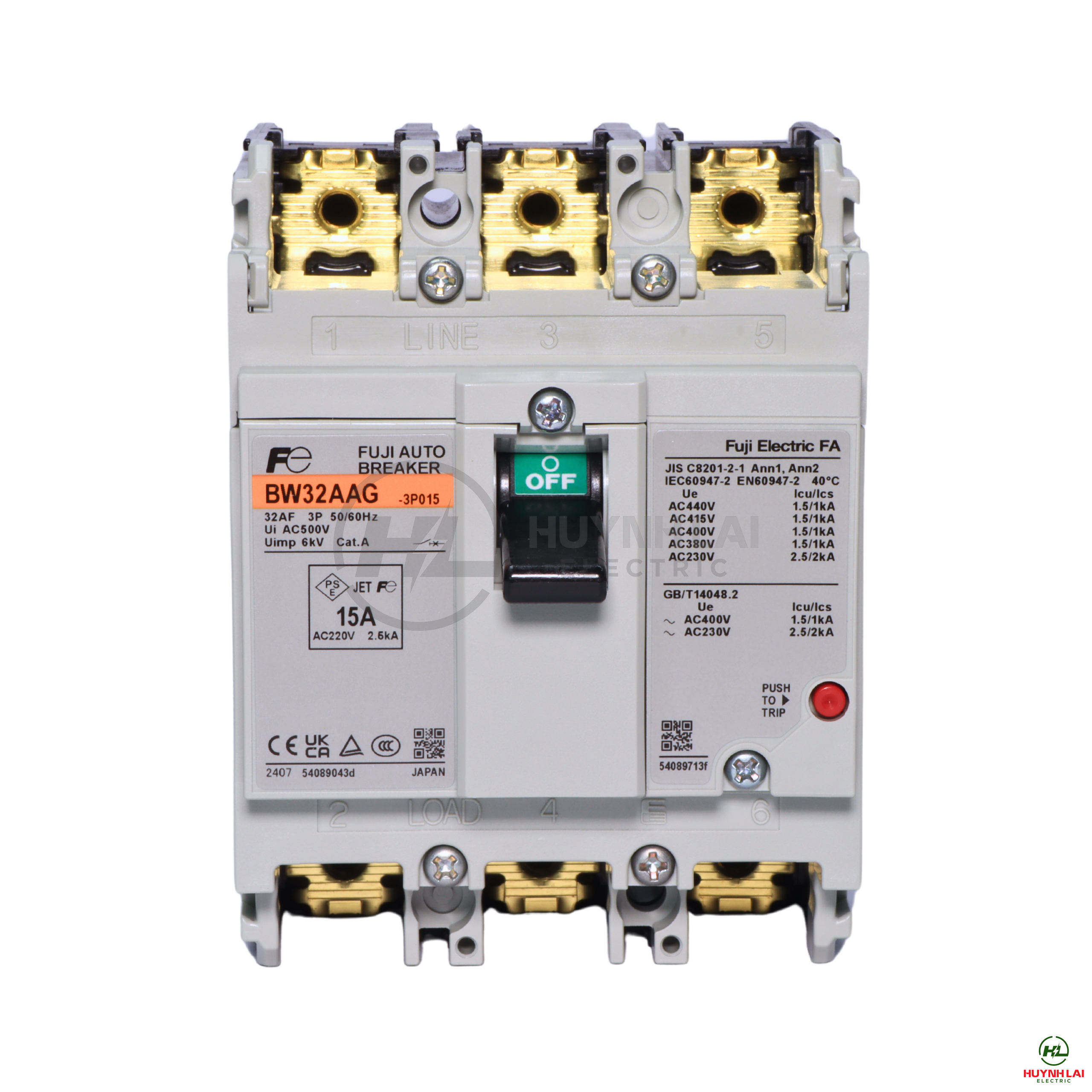 MCCB FUJI BW32AAG 3P 15A