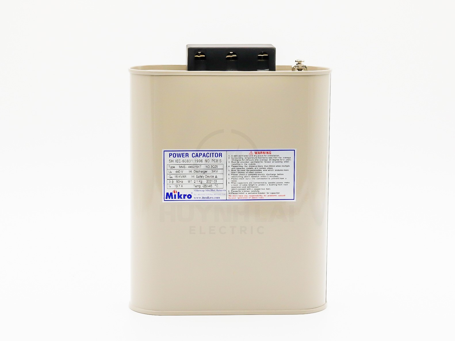 Tụ Bù Dầu 15KVar-440V MMS-445015KT MIKRO