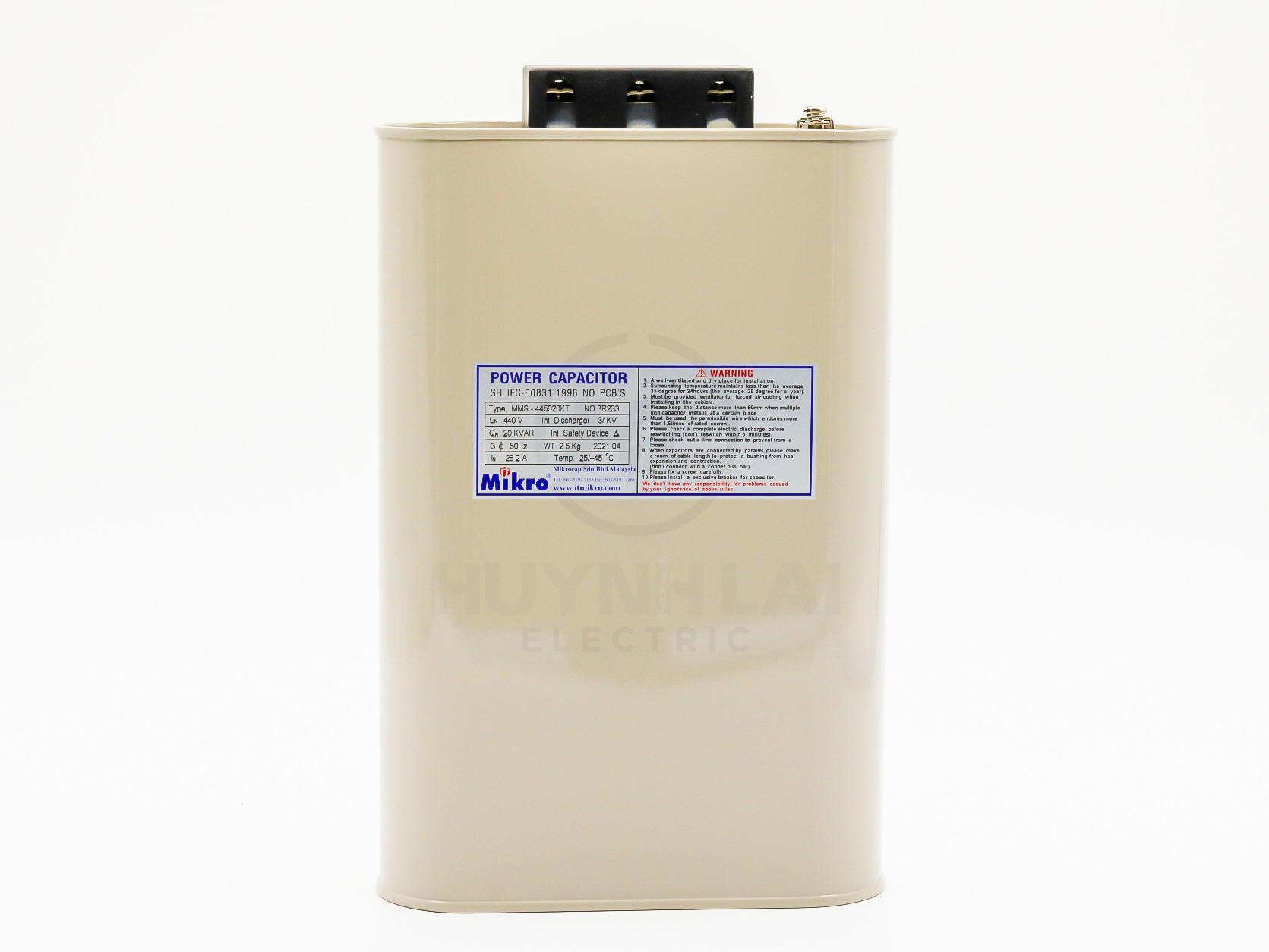 Tụ Bù Dầu 20KVar-440V MMS-445020KT MIKRO