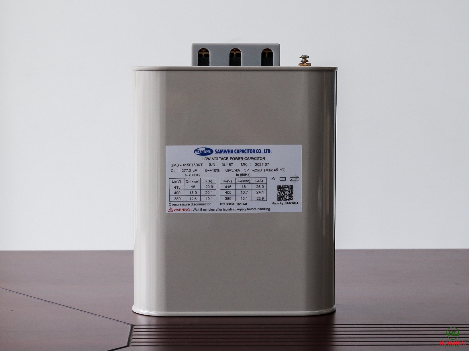 Tụ Bù Dầu 15KVar-415V SAMWHA