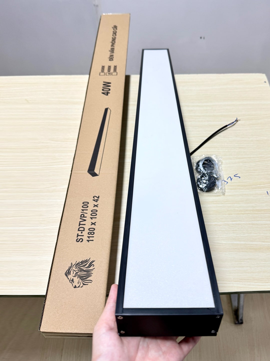 Đèn Thả Văn Phòng Bo Góc 1200x200x40 48W - ảnh phụ 8