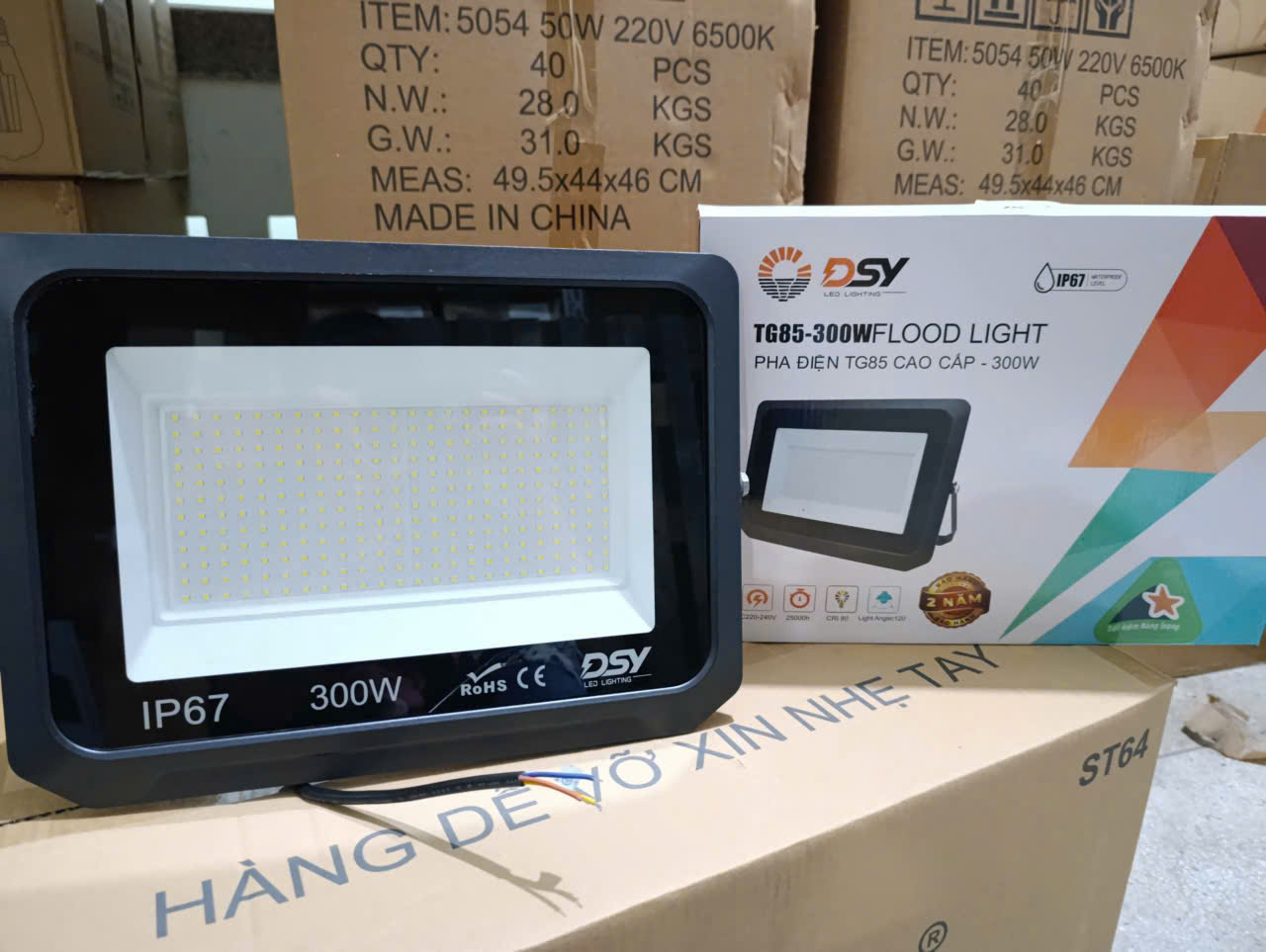 Đèn Pha Điện 200W DSY-TG128 Sáng Vàng - ảnh phụ 7